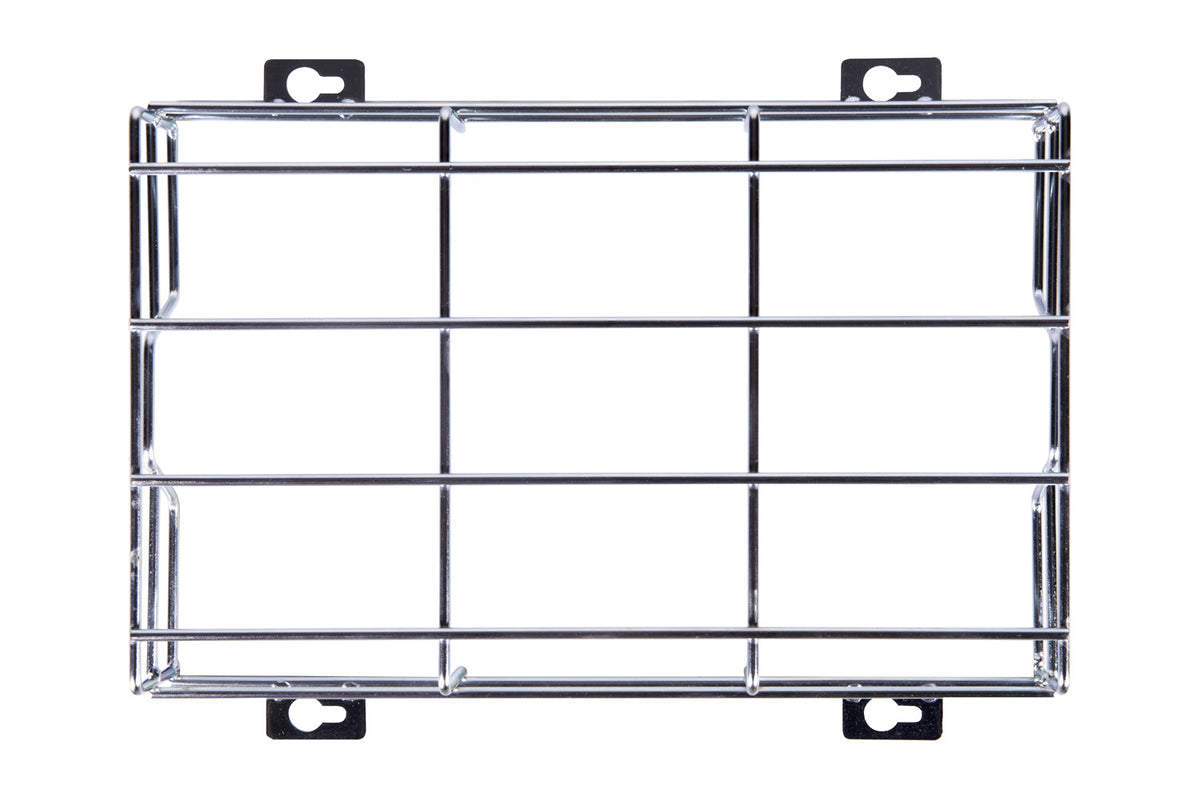 Stahl-Schutzgitter für Notleuchten zur Wand- oder Deckenmontage