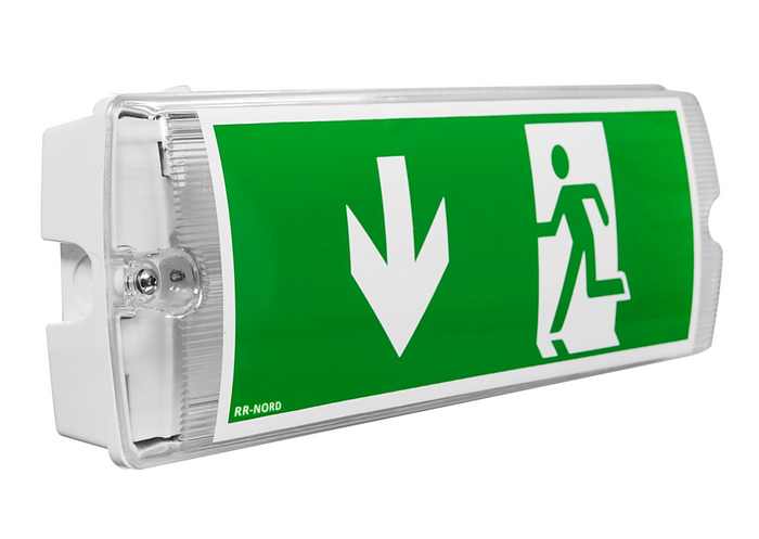LED Rettungszeichenleuchte für Außenbereich IP65, 3 Std. Notlicht – CLR 054